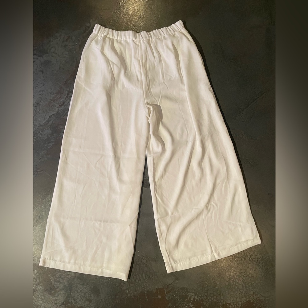 Tronjori Wide Leg white Pants - Picture 4 of 4